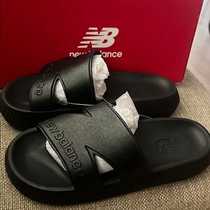 New Balance Black Slide Sandals